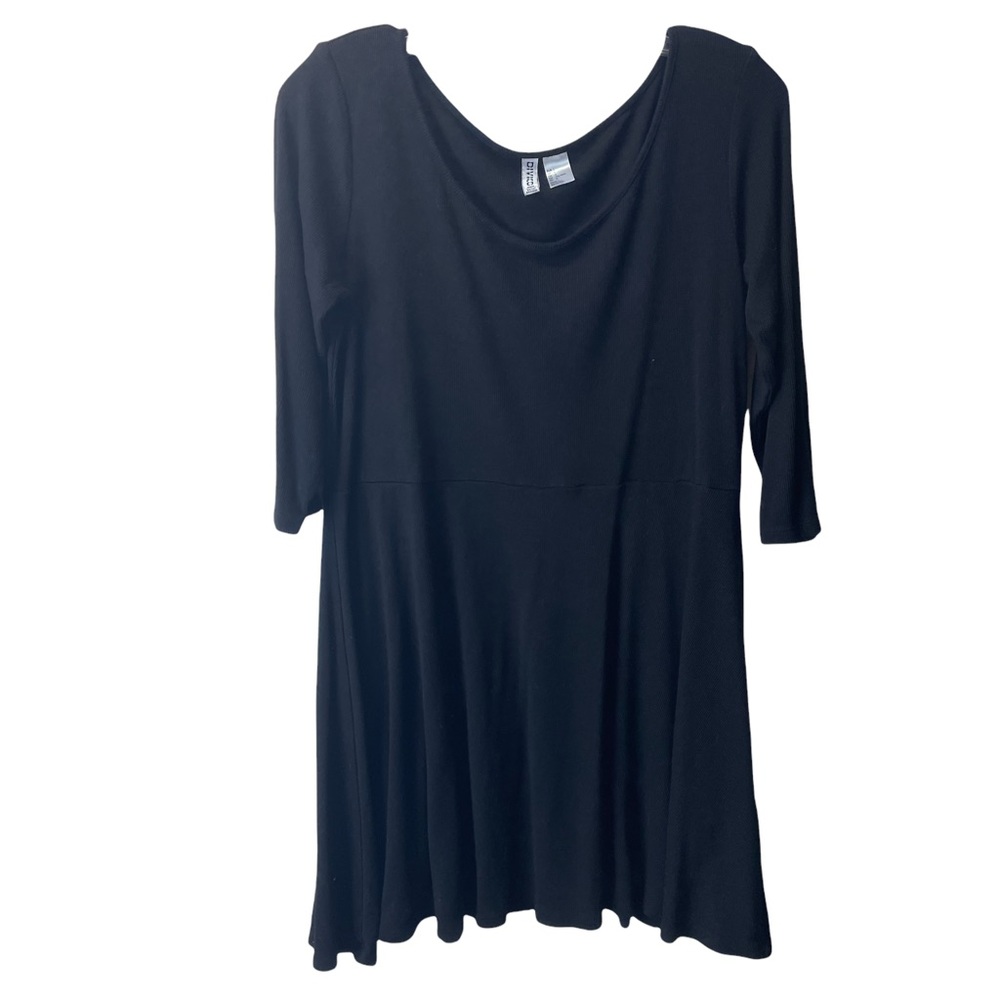 H&M Divided black basic tunic short dress large